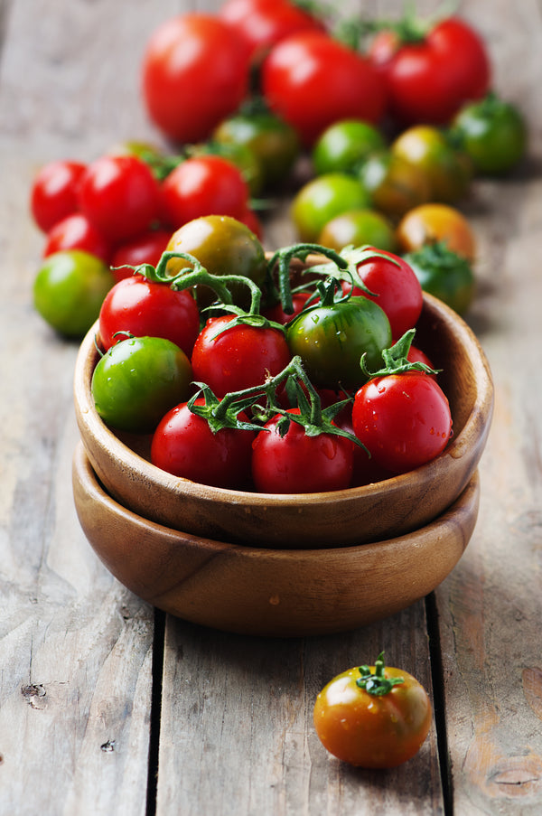 Tomatoes - Cherry mixed on the vine 'Tricolour'